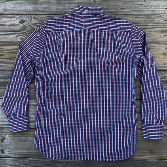 J. Crew Haberdashery Men Red Plaid ButtonDown 2Ply - Picture 7 of 8